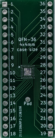 QFN-36 4mm x 4mm Breakout Board