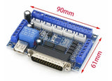 5 Axis CNC Interface Adapter Parallel Breakout Board For Stepper Motor Drivers