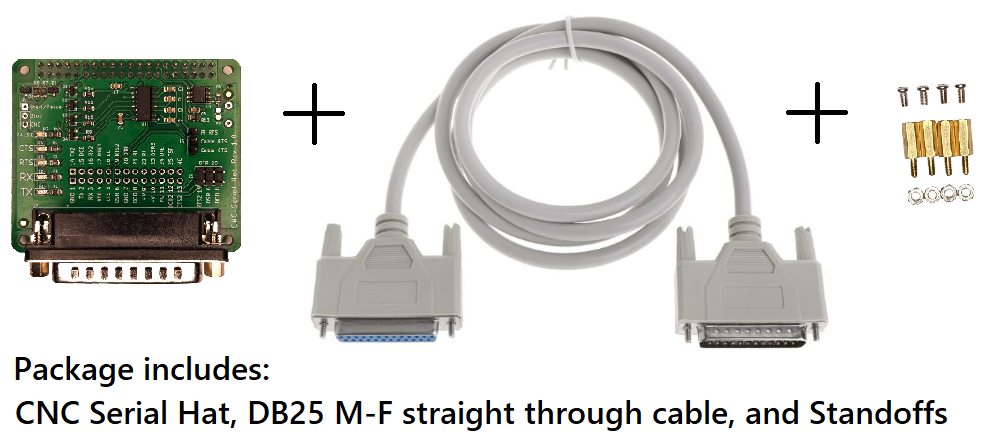 RS232 Serial DB25 Raspberry Pi Hat for CNC