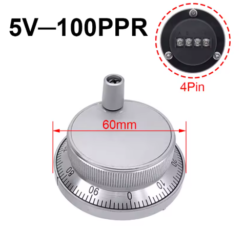 Handwheel Pulse Encoder 100PPR 4 pin 5V