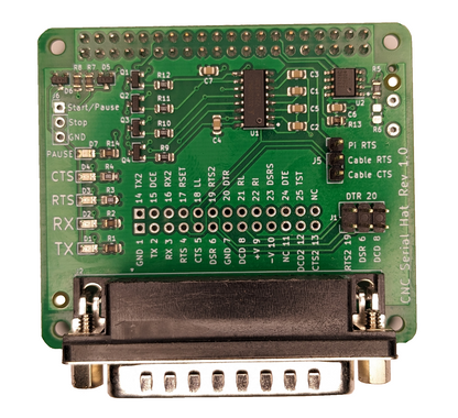 RS232 Serial DB25 Raspberry Pi Hat for CNC